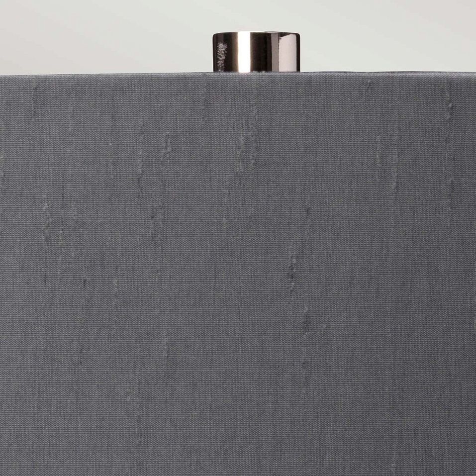 QN-RENO-SMOKE-PN RENO Polished Nickel/grey faux silk// настольный E27 1х60  х   