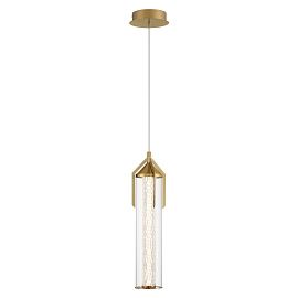 QN-ESPADA-1P-BG ESTRADA Brushed Gold/Clear//прозрачный подвесной LED 1х18  х  QN-ESPADA-1P-BG