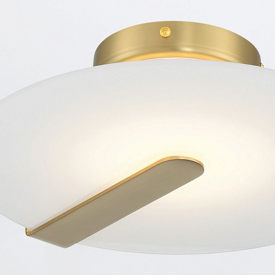 QN-NUVOLA-F-S-BG NUVOLA Brushed Gold/Frosted // потолочный LED 1х14  х   