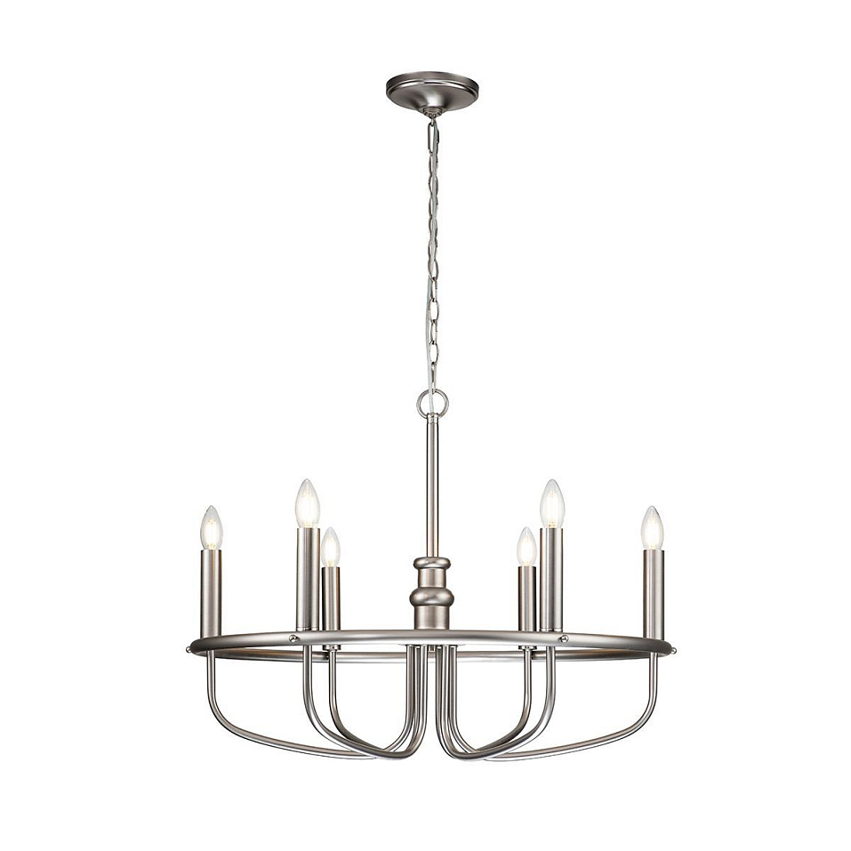 KL-CAPITOL-HILL6-BN CAPITOL HILL Brushed Nickel /// подвесной E27 6х40  х   