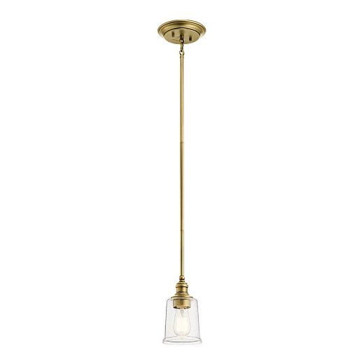 KL-WAVERLY-MP-NBR WAVERLY Natural Brass/Seeded clear// подвесной E27 1х60  х  KL-WAVERLY-MP-NBR