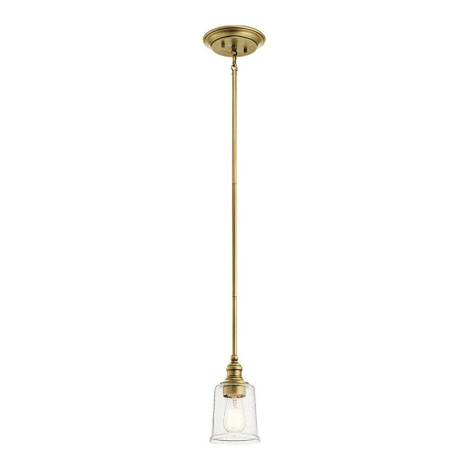KL-WAVERLY-MP-NBR WAVERLY Natural Brass/Seeded clear// подвесной E27 1х60  х   