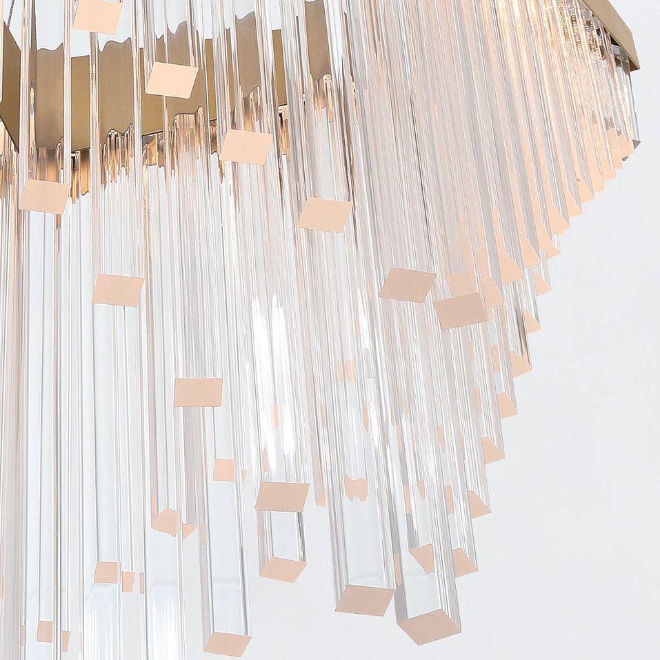 QN-VIVIEN-P-L-BG VIVIEN Brushed Gold/Clear// подвесной LED 1х40  х   