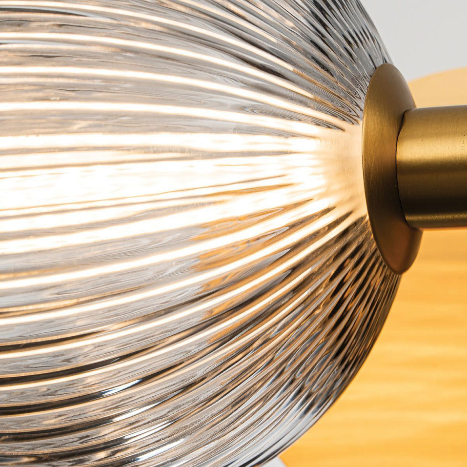 QN-PALMAS-2W-BG PALMAS Brushed Gold/Smoked// настенный LED 1х18  х   