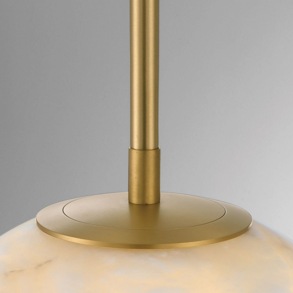 QN-KEPLER-1P-M-BG KEPLER Brushed Gold/White// подвесной LED 1х15  х   