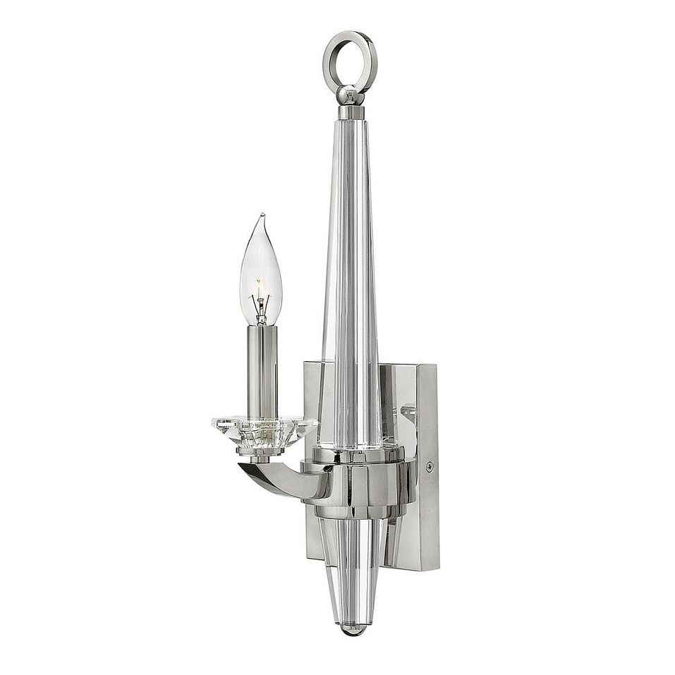 QN-ASCHER1 ASCHER Polished Nickel/Clear crystal/// настенный E14 1х60  х   