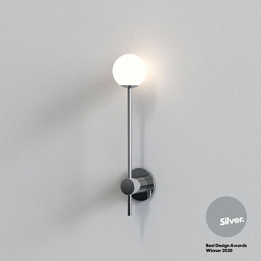 1424002 ORB Single Polished chrome/White// настенный G9 LED 1х3.5  х  1424002