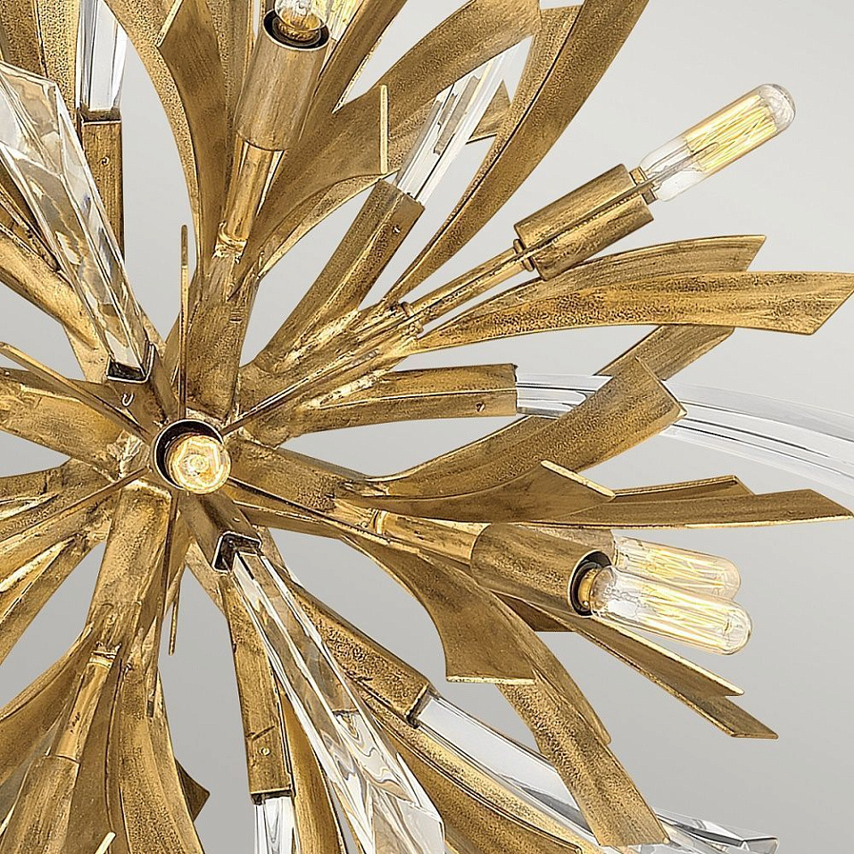 QN-VIDA-13P-S  VIDA Burnished Gold/Burnished Gold/Clear Crystal// подвесной E14 13х40  х   
