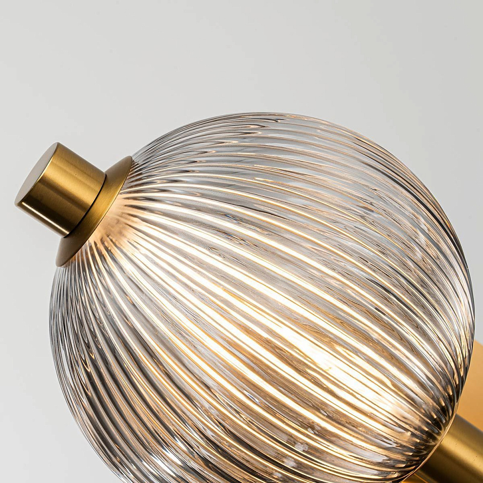 QN-PALMAS-2W-BG PALMAS Brushed Gold/Smoked// настенный LED 1х18  х   