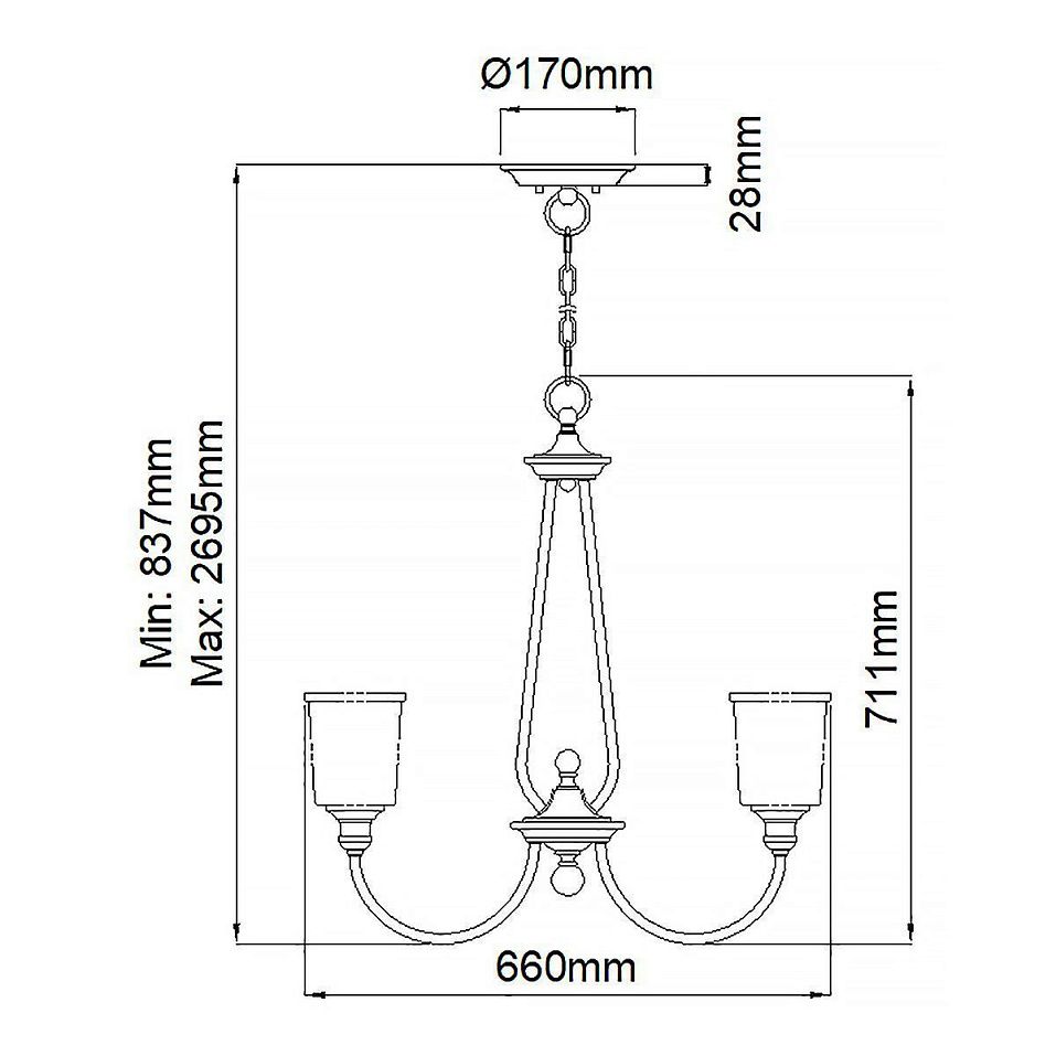 KL-WAVERLY5-NBR WAVERLY Natural Brass/Seeded Glass // подвесной E14 5х60  х   