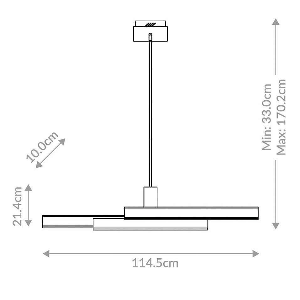 QN-CAMENO-LP-BG CAMENO Brushed Gold///белый подвесной LED 1х74  х   