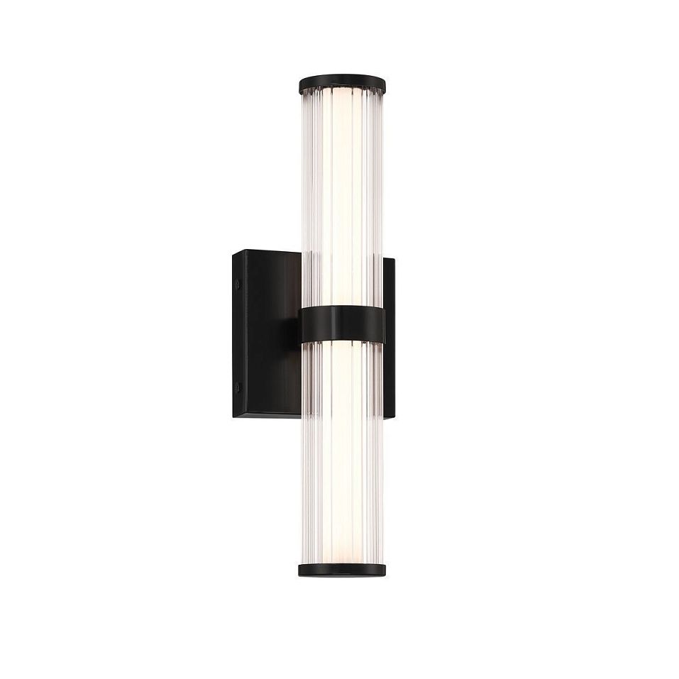 QN-FAYTON-S-BK FAYTON Matte Black/Clear// настенный LED 1х14  х   