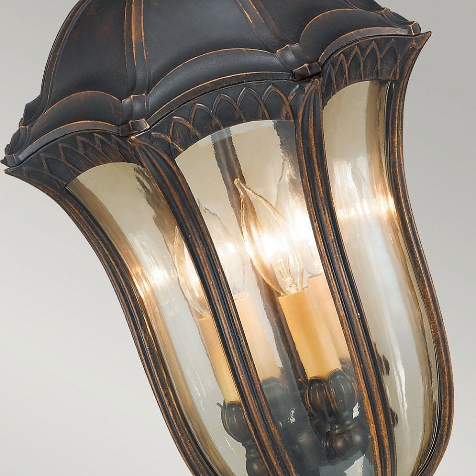 FE-BATONRG8 BATON ROUGE  Walnut/Gold lustre tinted glass// подвесной E14 4х60  х   