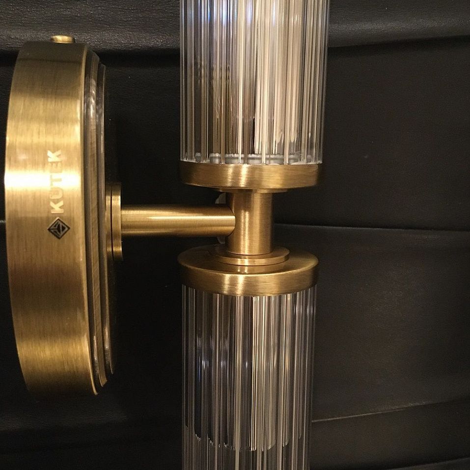 SAL-K-2(P) SALETTO patina brass/clear// настенный E14 2х40  х   