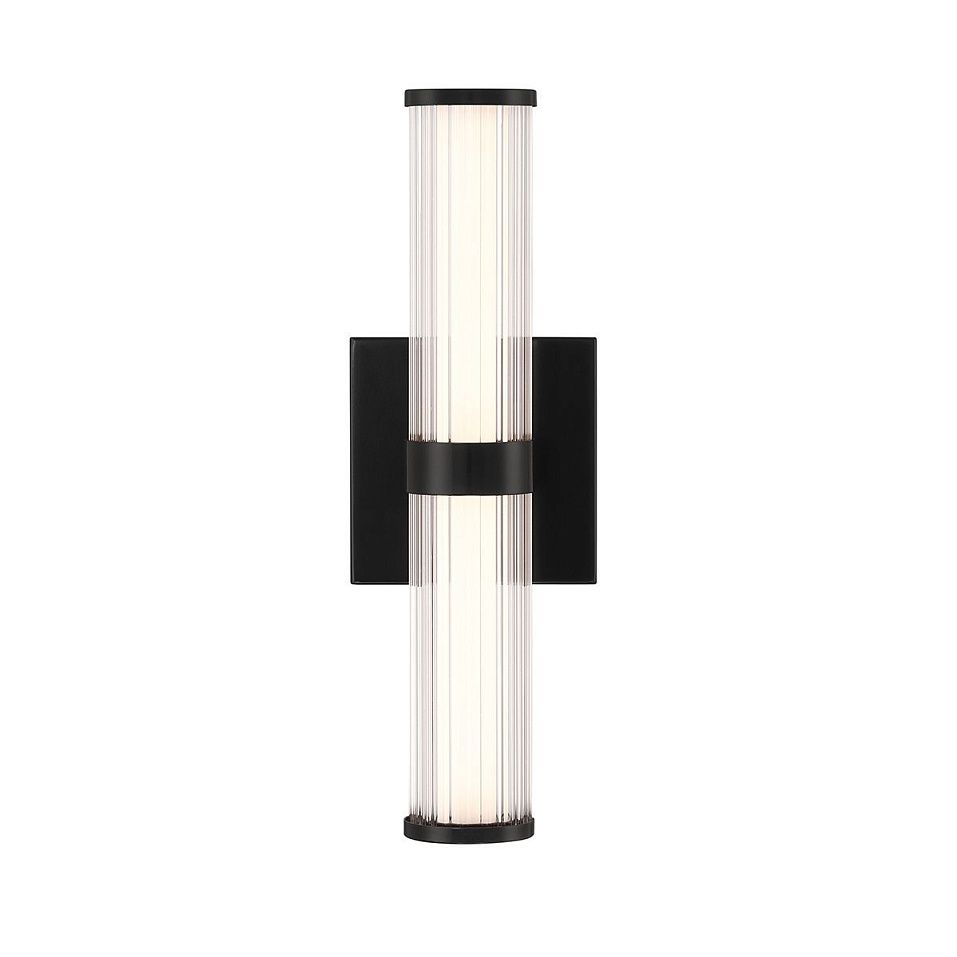QN-FAYTON-S-BK FAYTON Matte Black/Clear// настенный LED 1х14  х   