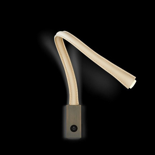 ACAM.000891  FLEXILED SATIN NICKEL/IVORY LEATHER// настенный LED 1х3  х  ACAM.000891 