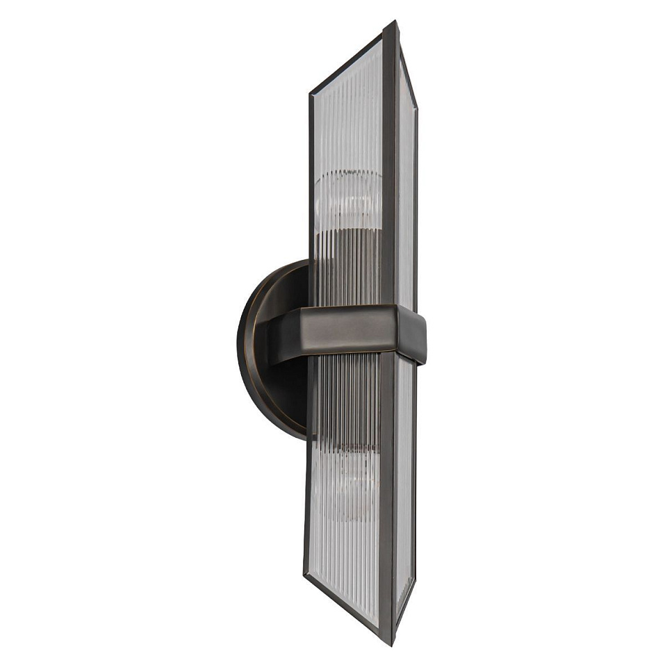 QN-CAIRO-2WB-UBZ-CR CAIRO Urban Bronze /Clear Ribbed// настенный E27 2х40  х   