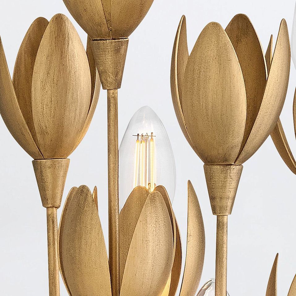 QN-FLORA-3W-GD FLORA Burnished Gold/// настенный E14 3х40  х   