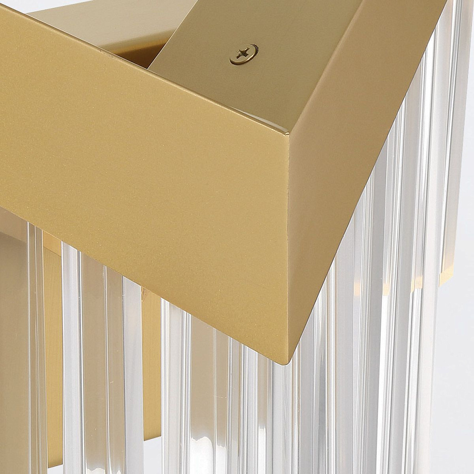 QN-VIVIEN-1W-BG VIVIEN Brushed Gold/Clear// настенный LED 1х12  х   