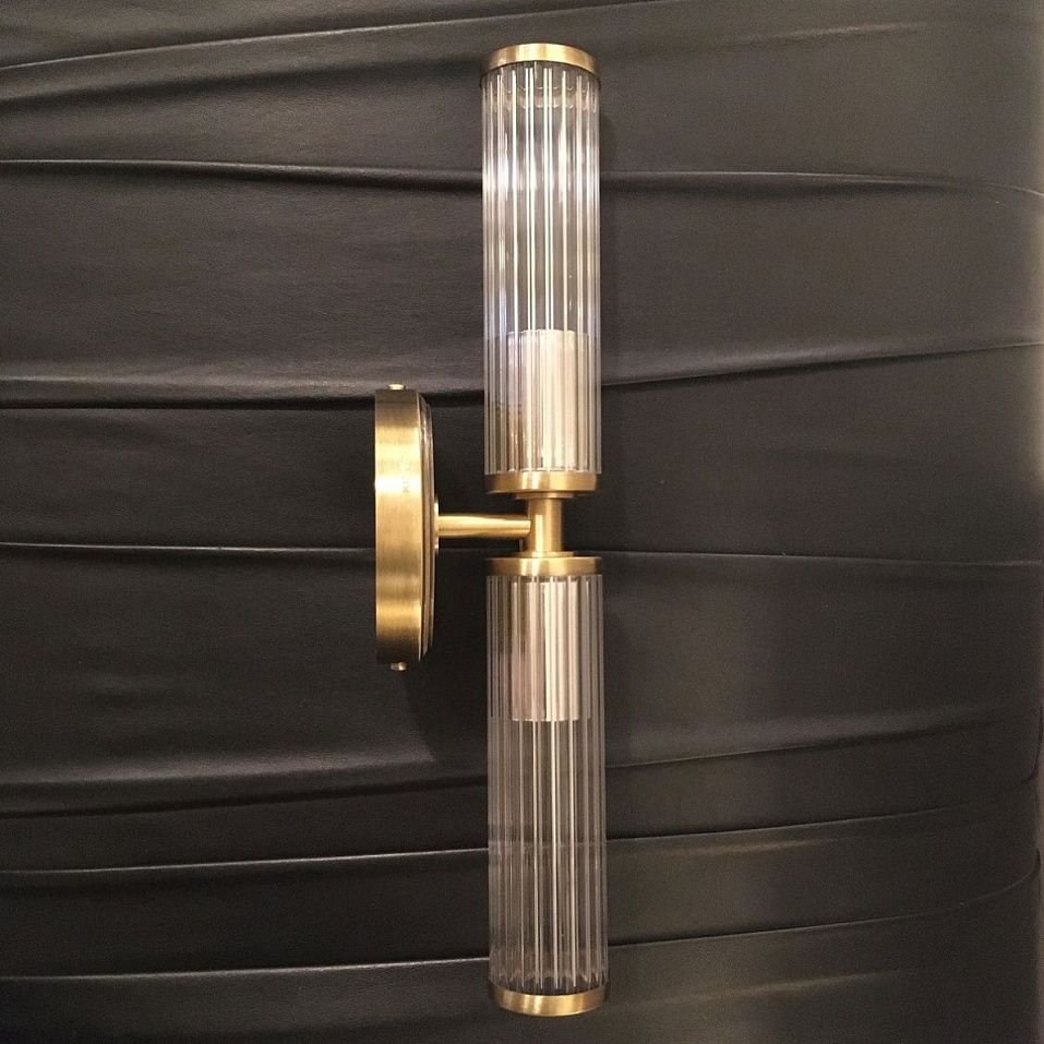 SAL-K-2(P) SALETTO patina brass/clear// настенный E14 2х40  х   