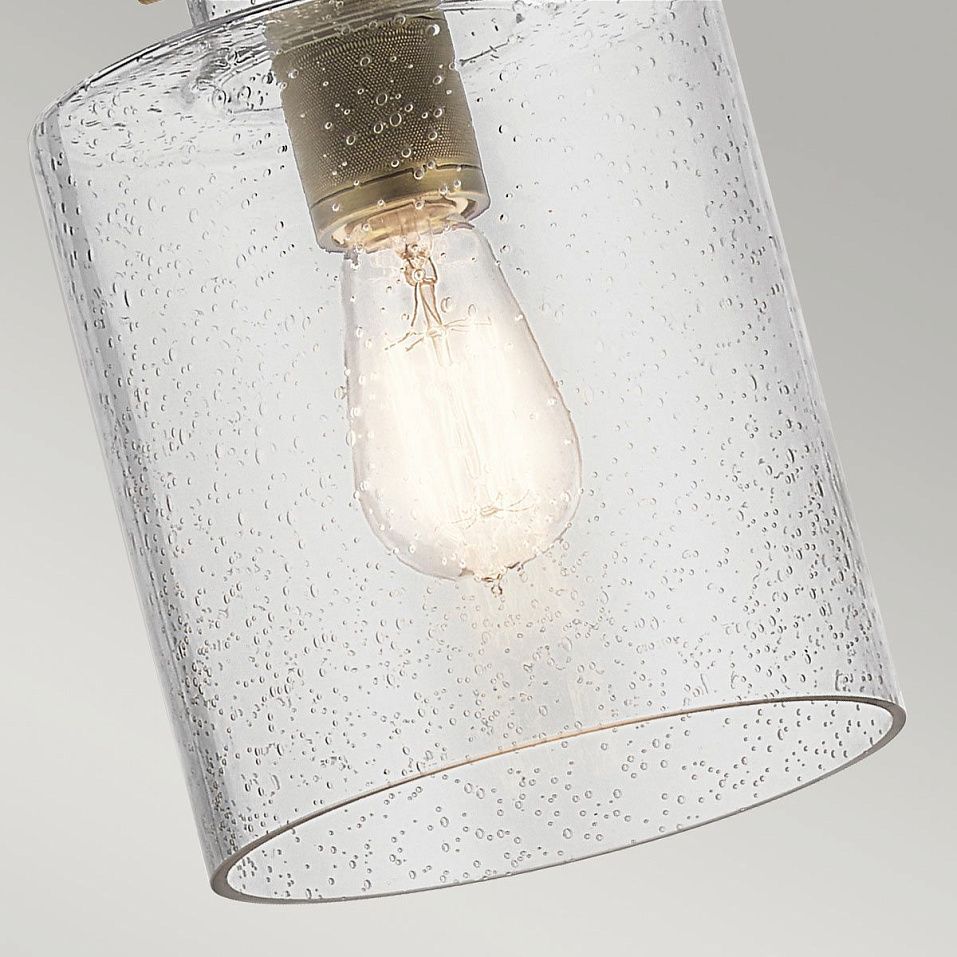 QN-KITNER-P-NBR KITNER Natural Brass/Black/Clear Seeded// подвесной E27 1х60  х   
