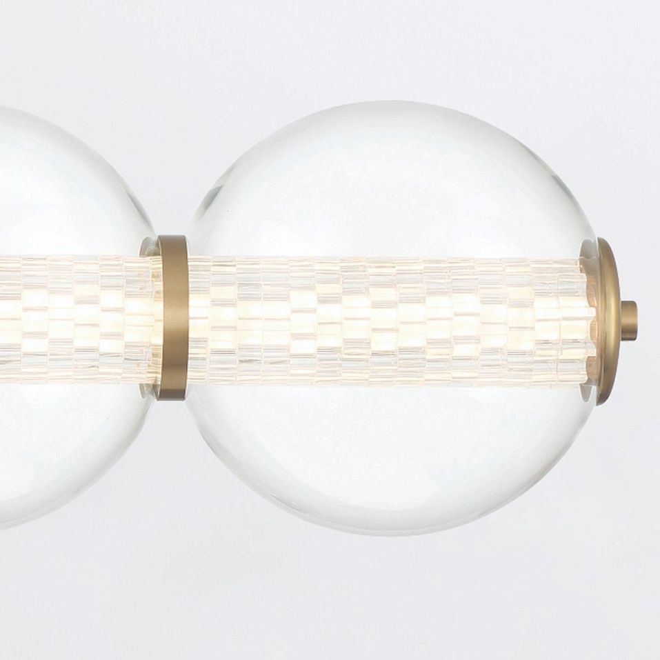 QN-ATOMO-4W-BG ATOMO Brushed Gold/Clear// настенный LED 1х13  х   