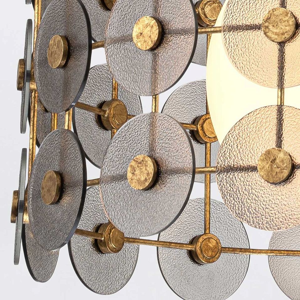 QN-MERIDIAN-3P-DG MERIDIAN Distressed Gold/Smoked// подвесной E14 3х40  х   