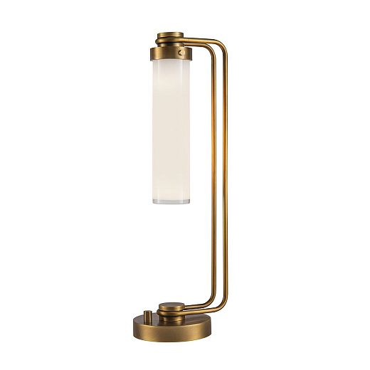 QN-WYNWOOD-TL-VBS  WYNWOOD Vintage Brass/Glossy Opal// настольный E27 1х60  х  QN-WYNWOOD-TL-VBS 