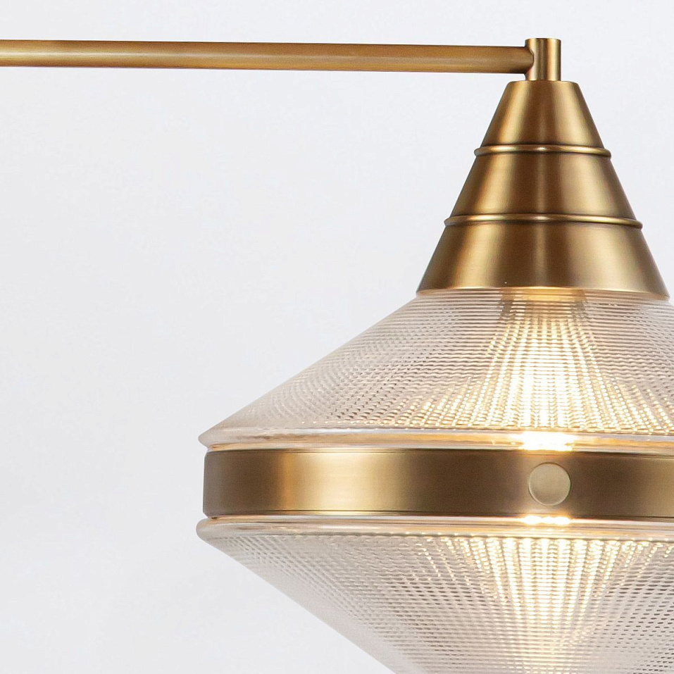 QN-WILLARD-LP2-VBS-PG  WILLARD Vintage Brass /Clear Prismatic// подвесной E27 2х60  х   