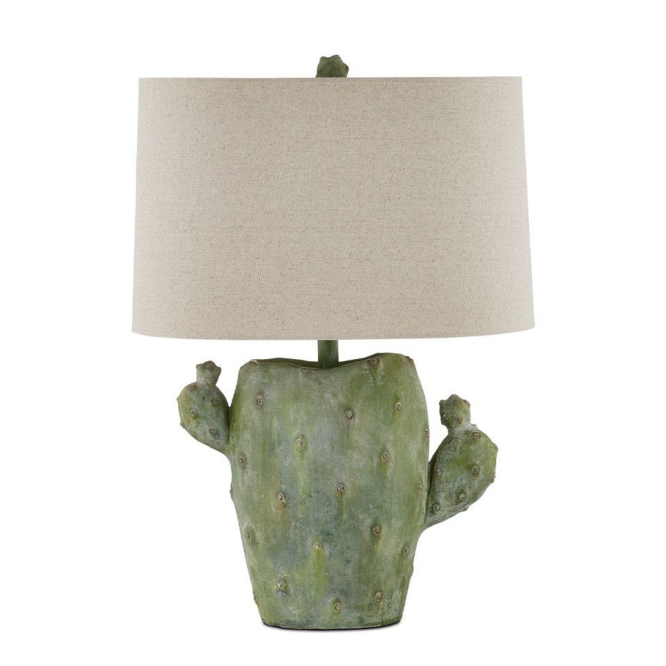 QNC-CACTUS-TL CACTUS Antiqued Green/natural// настольный E27 1х100  х   