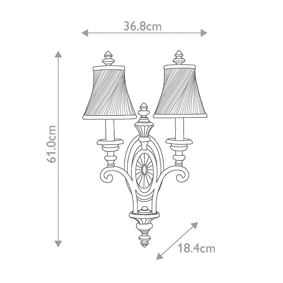 FE-DRAWING-ROOM2 DRAWING ROOM бронза/бежевый// настенный E14 2х60  х   