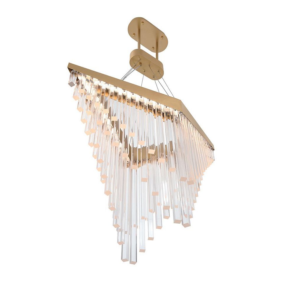 QN-VIVIEN-P-L-BG VIVIEN Brushed Gold/Clear// подвесной LED 1х40  х   