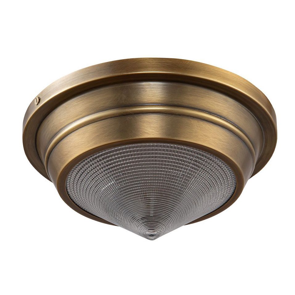 QN-WILLARD-F-S-VBS-PG  WILLARD Vintage Brass/Clear Prismatic // потолочный E14 1х60  х   