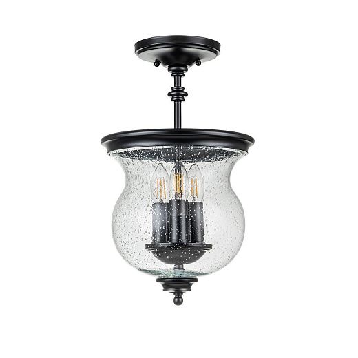 FE-PICKERING-LANE-SF-BLK PICKERING-LANE Black/Clear Seeded// потолочный E14 3х40  х  FE-PICKERING-LANE-SF-BLK