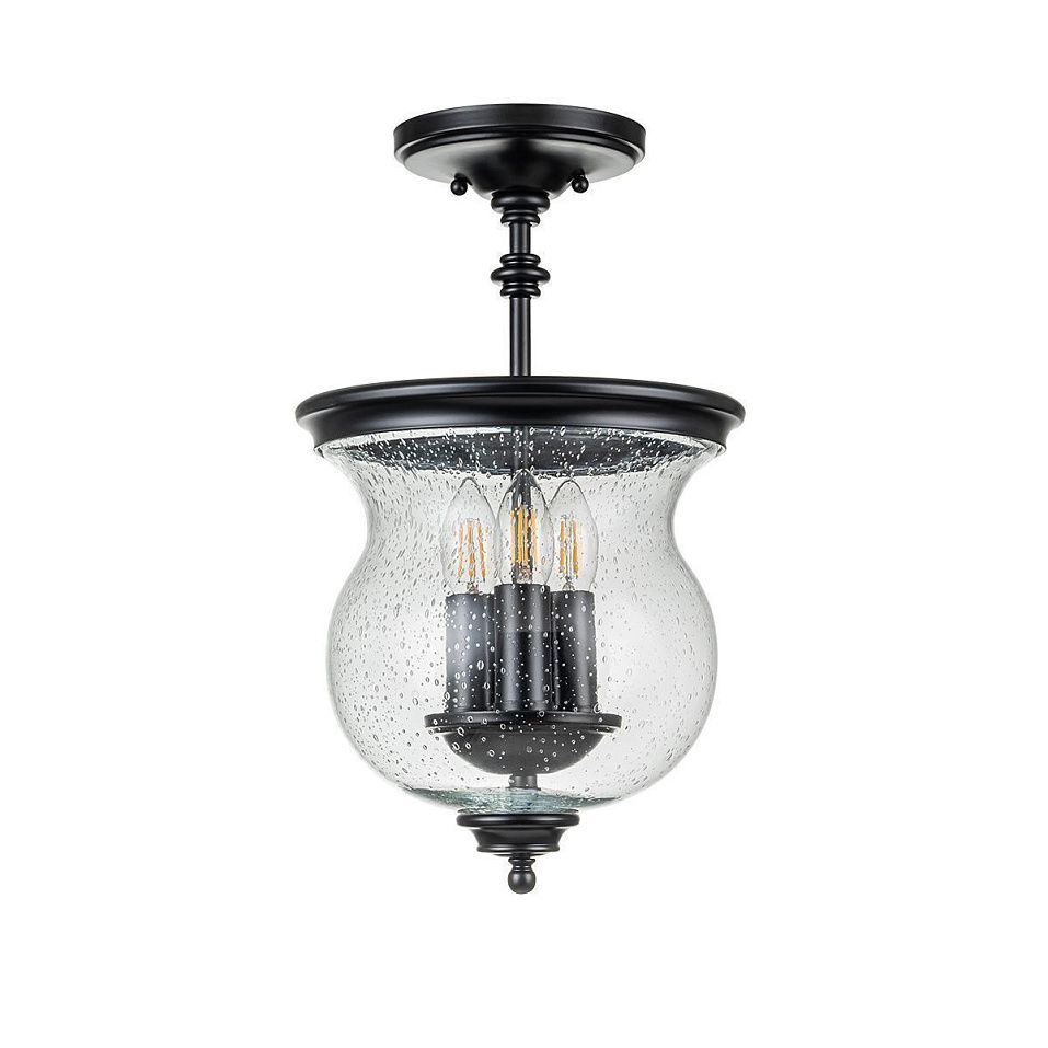 FE-PICKERING-LANE-SF-BLK PICKERING-LANE Black/Clear Seeded// потолочный E14 3х40  х   