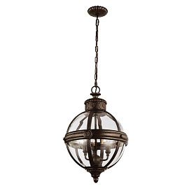 FE-ADAMS-3P-BRZ ADAMS British Bronze /British Bronze /*Clear// подвесной E14 3х60  х  FE-ADAMS-3P-BRZ