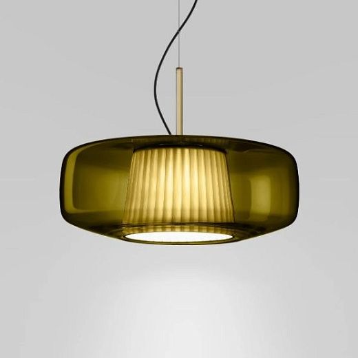 PLISSE' SP G VA PS BR2 3000 DIM2 PLISSE MATT BRONZE/DARK GREEN// подвесной LED 1х12  х  PLISSE' SP G VA PS BR2 3000 DIM2