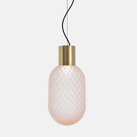 279.01.PS BLOOM natural brass/pink frosted// подвесной E27 1х15  х  279.01.PS