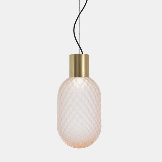 279.01.PS BLOOM natural brass/pink frosted// подвесной E27 1х15  х  279.01.PS