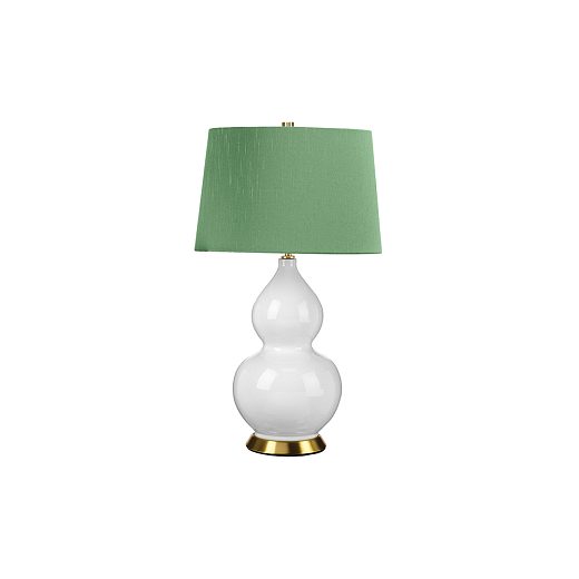 ISLA-AB-TL-GREEN ISLA Aged Brass, White/Okra Green// настольный E27 1х60  х  ISLA-AB-TL-GREEN