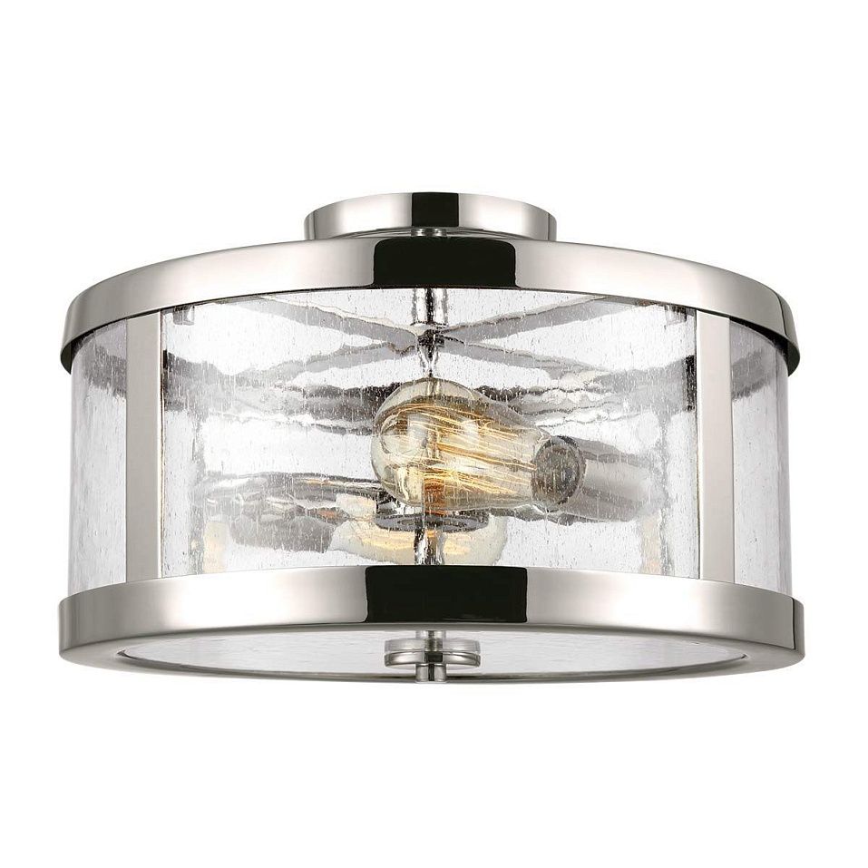 FE-HARROW-SF HARROW Polished Nickel/Clear Seeded// потолочный E27 2х60  х   