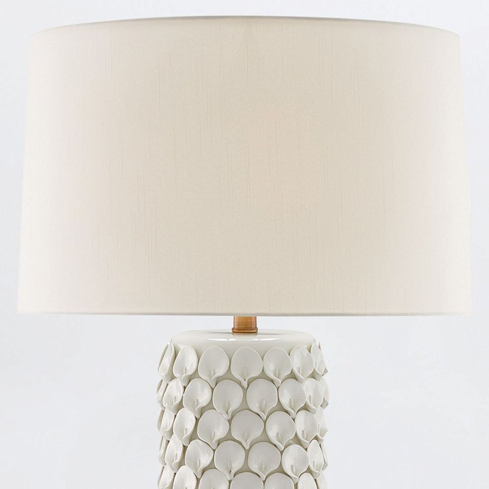 QNC-CALLA-LILY-TL-WH  Cream / Antique Brass/Beige// настольный E27 1х100  х   