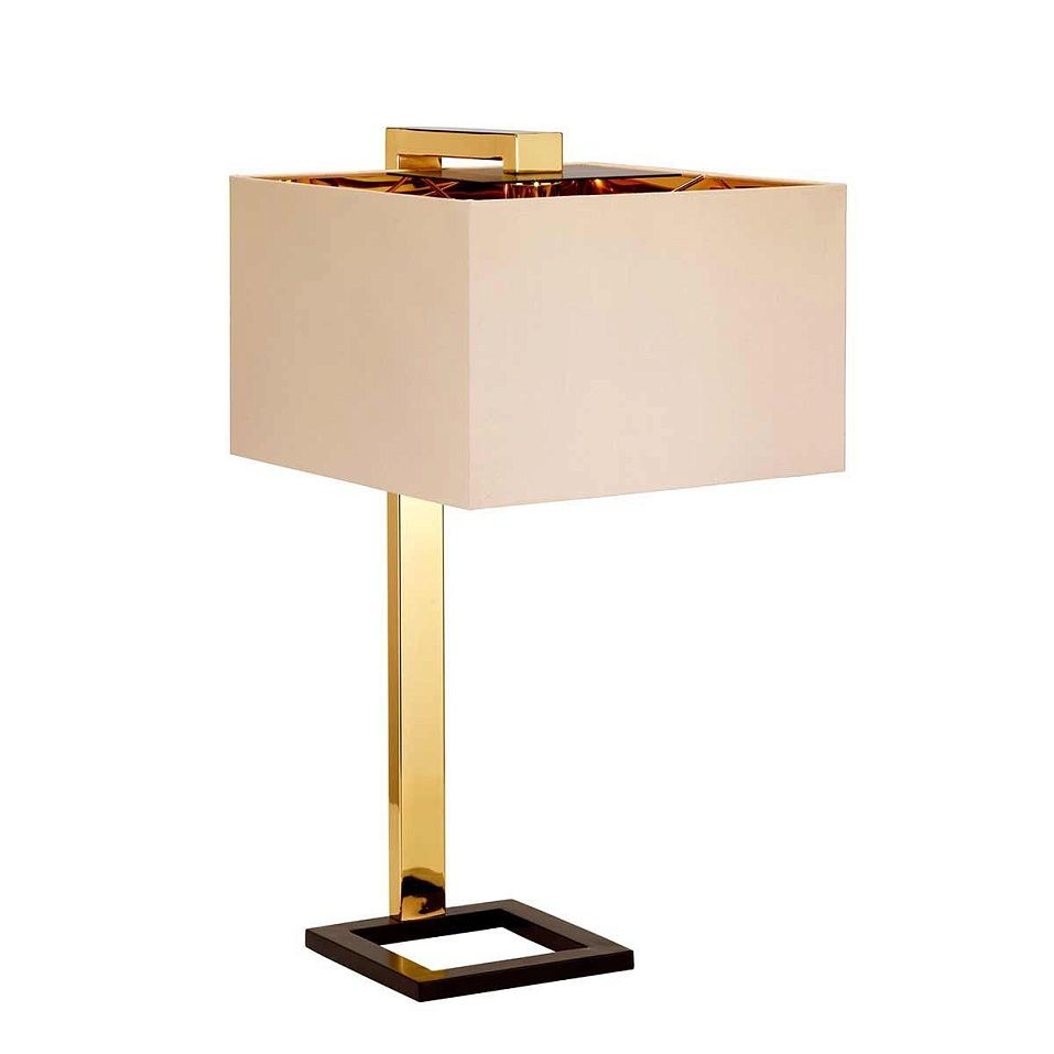PLEIN-TL PLEIN Dark Brown/Polished Gold/Beige// настольный E27 1х60  х   