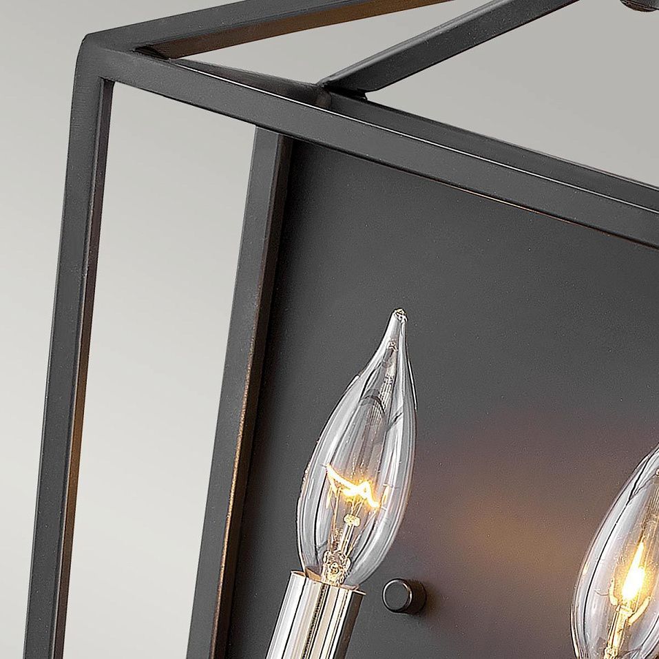 QN-STINSON2-BK STINSON Black with Polished Nickel/// настенный E14 2х60  х   