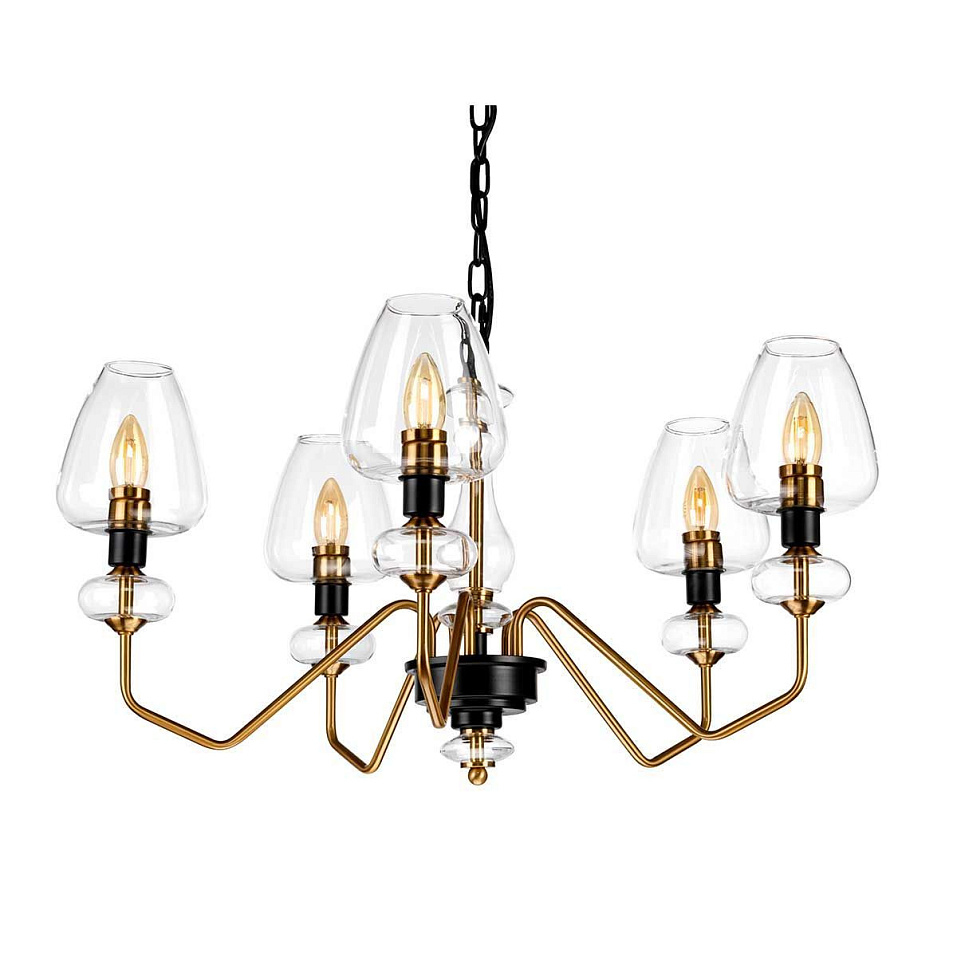 DL-ARMAND5-AB ARMAND Aged Brass Plated & Charcoal Black Paint/Clear// подвесной E14 5х40  х   