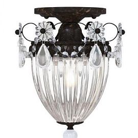 1239 76 H BAGATELLE heirloom bronze/crystal deco// потолочный E27 1х60  х  1239 76 H