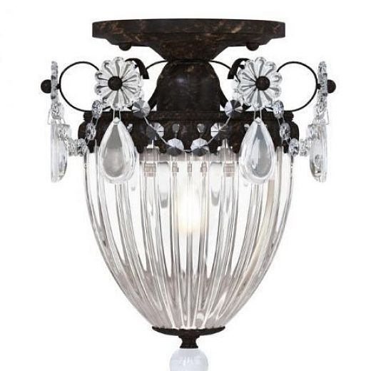 1239 76 H BAGATELLE heirloom bronze/crystal deco// потолочный E27 1х60  х  1239 76 H