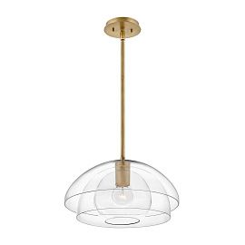QN-LOTUS-P-HBR LOTUS латунь/прозрачный// подвесной E27 1х60  х  QN-LOTUS-P-HBR