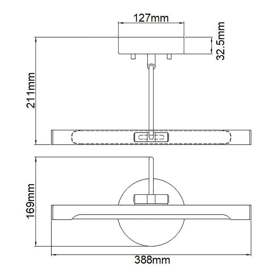 ALTON-PL-S-PC ALTON Polished Chrome ///белый подсветка для картин LED 1х6.6  х   