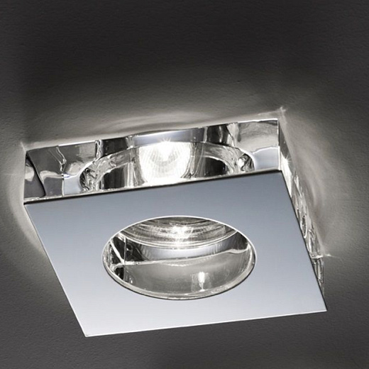 D27F1235 FARETTI LUI chrome/transparent// встраиваемый GU5.3 1х50  х  D27F1235